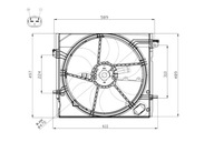 NRF WENTYLATOR CHŁODNICY Z OBUDOWĄ NISSAN QASHQAI II RENAULT KADJAR