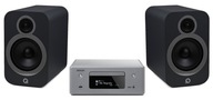 2× Stereo reproduktory Q Acoustics 3030i sivé + Príslušenstvo pre Denon RCD-N10 2.0 strieborný