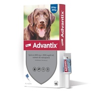 Advantix Spot On XL Pies 25-40 kg, na pchły i kleszcze dla psów, 4 pipetki