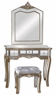 Zrkadlový toaletný stolík s taburetom Nástenný stolík