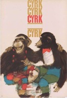 plakat Maciej Urbaniec: Cyrk dwa szympansy 1966-72