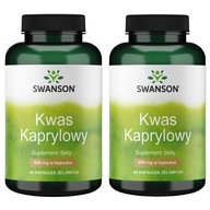 2x Swanson KWAS KAPRYLOWY Caprylic Acid 600 mg 60k