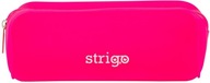 Piórnik szkolny dla dzieci saszetka różowy prostokąt silikonowy STRIGO