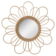 Nástenné kvetinové zrkadlo moderné dekoratívne prútené