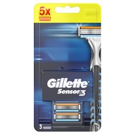 Gillette Sensor3 Ostrza Wymienne Do Maszynki Do Golenia, 5 Sztuki- JJON