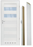 Kúpeľňové dvere so zárubňou Biele Monza