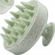 Masážny prístroj na pokožku vlasov hlavy jemné umývanie masážna kefa Telo zelená