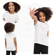 koszulka dziewczęca dla dziewczynki 4f dziecięca t-shirt bawełna wf r. 146