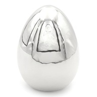 Jajko jajeczko ceramiczne Wielkanoc 9 cm SREBRNE