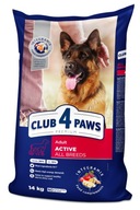 CLUB 4 PAWS Premium pre dospelých psov s vysokou aktivitou 14 kg