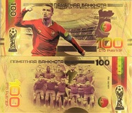 Christiano Ronaldo Krásna pozlátená bankovka