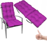 Na krzesło poduszka ogrodowe leżak fotel wodooporna miękka 48x48x75 fuksja