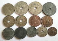 zestaw monet przedwojenne Belgia 13 szt.