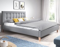 Łóżko D 160 tapicerowane sypialniane wysokie nóżki