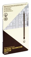 Ołówek techniczny GRAND metalowe pudełko 12 sztuk