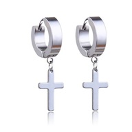 WKOUD 1/12 Pairs Of Earrings Stainless Steel Cross Earrings Set Men’s Women