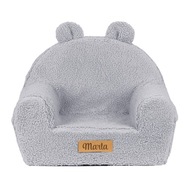 Fotelik piankowy dla dziecka sofka dziecięca teddy z uszami IMIĘ GRATIS