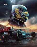 Plagát Lewis Hamilton Formula 1 F1 Mercedes 90x60