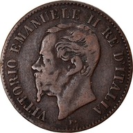 Moneta, Włochy, Vittorio Emanuele II, 2 Centesimi,