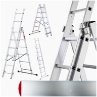 Hliníkový multifunkčný rebrík 3x11 stupňov produkt POĽSKÝ + ZADARMO ABIKO