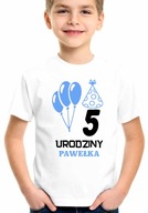 T-shirt Koszulka dla Dziecka 5 Urodziny + Imię