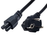 Kabel zasilający IEC C5 3pin koniczyna / Schuko 1m