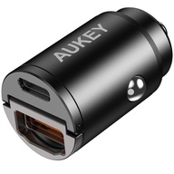 Szybka ładowarka do samochodu/ auta Aukey do gniazda USB-C USB-A 30W