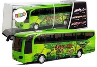 Autobus Park Jurajski Dinozaury zielony z naciągie