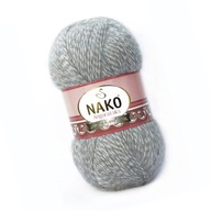 Nako Angora Luks 21422 Popielato-Biały Melanż