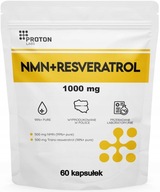 Proton Labs NMN 100% + Resveratrol 99% w kapsułkach 1000+1000mg w 4kaps