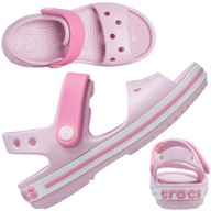 CROCS SANDAŁY DZIECIĘCE KLAPKI CROCBAND SANDAŁKI KROKS NA RZEPY r. 25-26