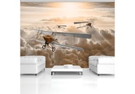 Fototapeta flizelinowa 312x219 Trzy zabytkowe samoloty nad chmurami +klej