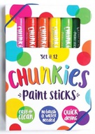Farba v pastelke 12 ks Chunkies Paint Sticks Ooly 12 farieb pastelová