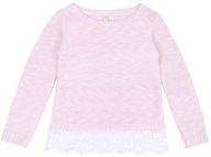 Ružový sveter s gipiúrou PRIMARK 3-4 rokov 104 cm