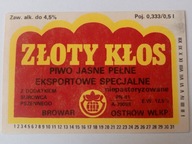 Etykieta Browar Ostrów Wlkp. - ZŁOTY KŁOS