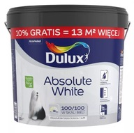 Farba Dulux Absolute White do ścian i sufitów 9L +10%