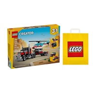 LEGO CREATOR 3 V 1 31146 - Nákladné auto s plošinou a vrtuľníkom + Taška