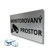 Piktogram Tabuľka „MONITOROVANÝ PROSTOR“ trvalá UV tlač 20x10 cm