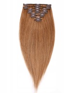 Vlasy pripevnené Prírodné pramene svetlo hnedá S-Noilite Clip-In č.6 dĺžka 45 cm