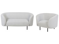 komplet wypoczynkowy sofa fotel czarno-biały