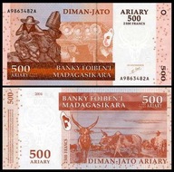 MADAGASKAR, 500 ARIARY/2500 FRANCS 2004, Ser. A A, Pick 88a