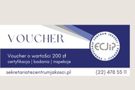 Voucher o wartości 200 zł na usługi certyfikacji | badań | inspekcji