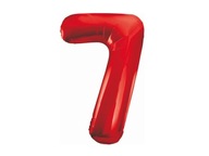 Balon foliowy cyfra 7, czerwony, 86 cm