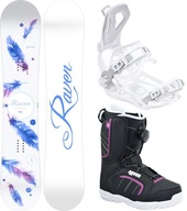 Zestaw Snowboard RAVEN Mia White 153cm + buty Diva Atop + wiązania FT360