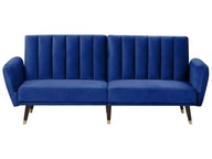 Sofa tapczan rozkładana niebieska welur
