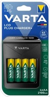 VARTA LCD Plug Charger+ 4x AA 56706 2100mAh