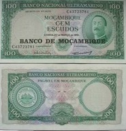 Banknot 100 escudos 1961 ( Mozambik )