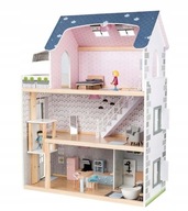 Domček pre bábiky Playtive drevený 3 poschodový 80 cm