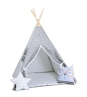Namiot tipi dla dzieci, bawełna, okienko, kotek, królicza łapka
