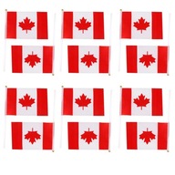 Kanada mávajúca rukou kanadská vlajka so stožiarmi 12 ks